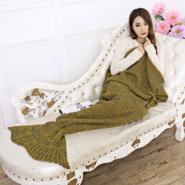 Super Soft Knitted MERMAID  Blanket - Ecohealthdaily